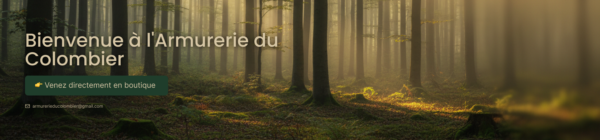 Bienvenue à l'Armurerie du Colombier